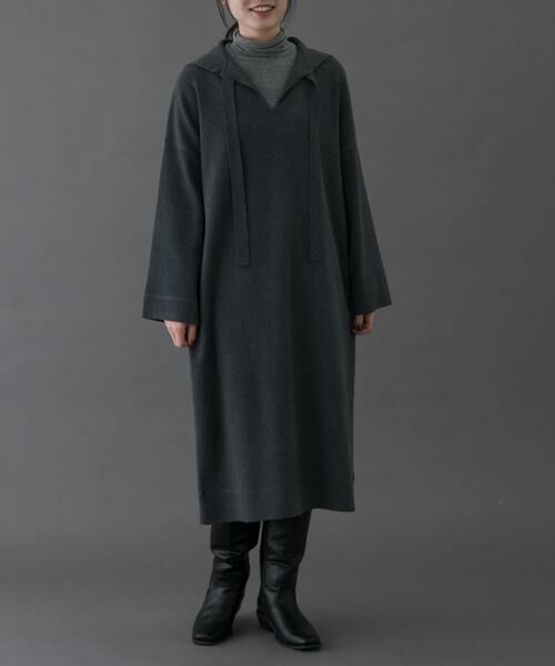 URBAN RESEARCH DOORS / アーバンリサーチ ドアーズ ワンピース | FORK&SPOON　セーラーカラーニットワンピース | 詳細3