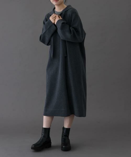 URBAN RESEARCH DOORS / アーバンリサーチ ドアーズ ワンピース | FORK&SPOON　セーラーカラーニットワンピース | 詳細5