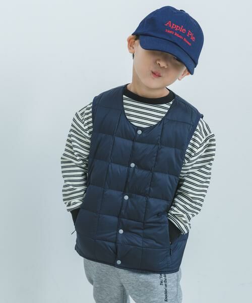 URBAN RESEARCH DOORS/アーバンリサーチ ドアーズ TAION CREWNECK BUTTON DOWN VEST(KIDS) ネイビー 120 URBAN RESEARCH DOORS/アーバンリサーチ ドアーズ TAION CREWNECK BUTTON DOWN VEST(KIDS) ネイビー 120
