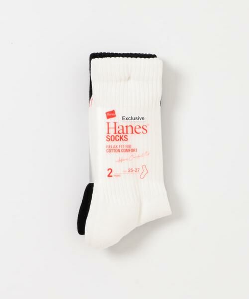 URBAN RESEARCH DOORS / アーバンリサーチ ドアーズ ソックス | 『別注』HANES×DOORS　クルーソックス2P | 詳細1