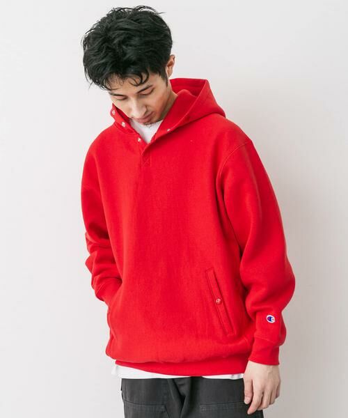 URBAN RESEARCH DOORS / アーバンリサーチ ドアーズ パーカー | 『別注』Champion×DOORS　RW HALF SNAP PARKA | 詳細1