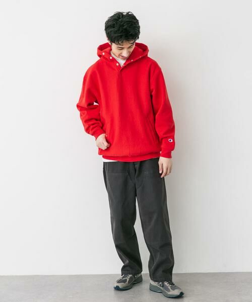 URBAN RESEARCH DOORS / アーバンリサーチ ドアーズ パーカー | 『別注』Champion×DOORS　RW HALF SNAP PARKA | 詳細6