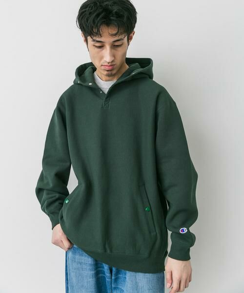 URBAN RESEARCH DOORS / アーバンリサーチ ドアーズ パーカー | 『別注』Champion×DOORS　RW HALF SNAP PARKA | 詳細21
