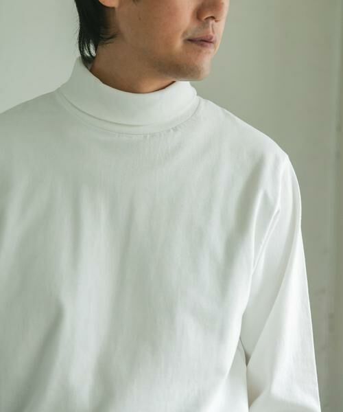URBAN RESEARCH DOORS/アーバンリサーチ ドアーズ Grow Organic タートルネックTシャツ オフホワイト M
