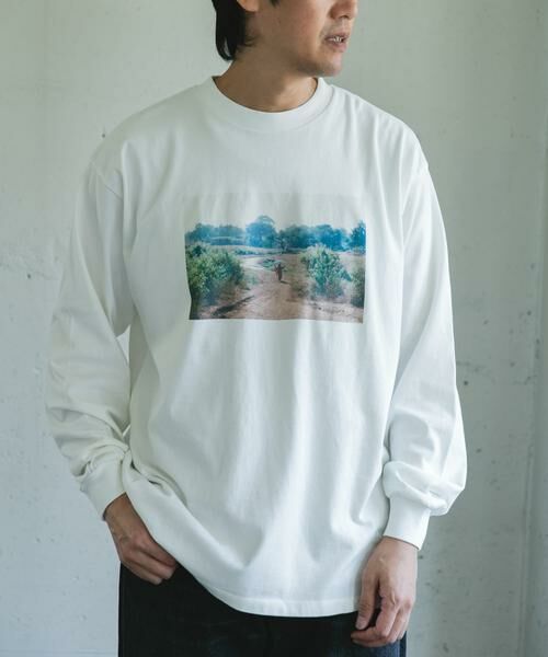 URBAN RESEARCH DOORS / アーバンリサーチ ドアーズ Tシャツ | Grow Organic フォトプリントロングスリーブTシャツ | 詳細1