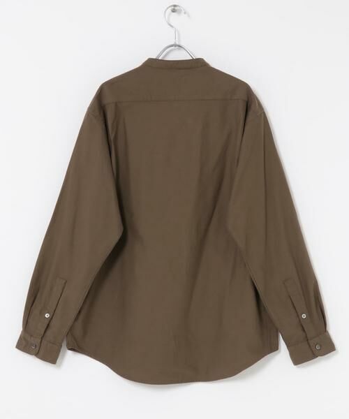 URBAN RESEARCH DOORS / アーバンリサーチ ドアーズ シャツ・ブラウス | ピーチ起毛 バンドカラー ロングスリーブシャツ | 詳細11