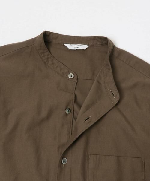 URBAN RESEARCH DOORS / アーバンリサーチ ドアーズ シャツ・ブラウス | ピーチ起毛 バンドカラー ロングスリーブシャツ | 詳細9