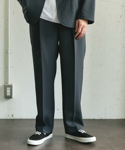 URBAN RESEARCH DOORS/アーバンリサーチ ドアーズ ダブルクロス イージートラウザー ダークグレー L URBAN RESEARCH DOORS/アーバンリサーチ ドアーズ ダブルクロス イージートラウザー ダークグレー L