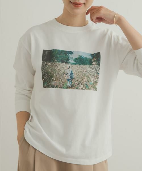 URBAN RESEARCH DOORS/アーバンリサーチ ドアーズ Grow OrganicフォトプリントロングTシャツ ホワイト系その他 M