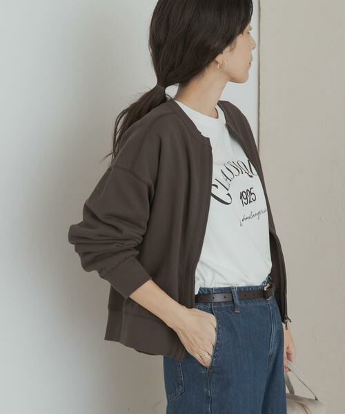 URBAN RESEARCH DOORS / アーバンリサーチ ドアーズ カーディガン・ボレロ | 『WEB/一部店舗限定カラー』コットンスウェットZIPカーディガン | 詳細6