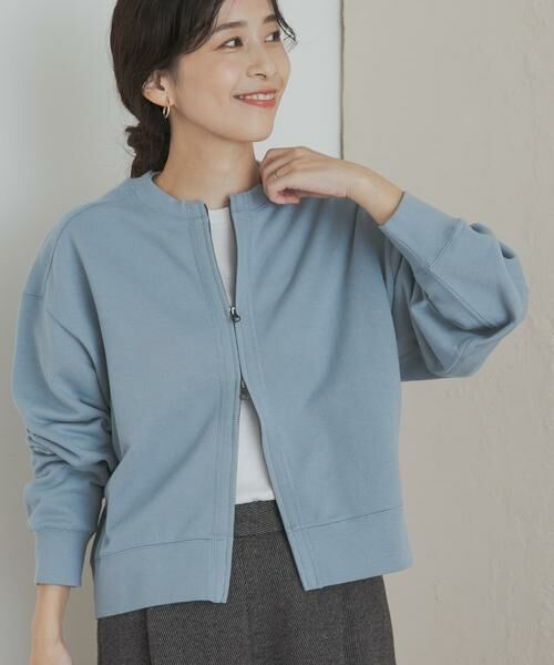 URBAN RESEARCH DOORS / アーバンリサーチ ドアーズ カーディガン・ボレロ | 『WEB/一部店舗限定カラー』コットンスウェットZIPカーディガン | 詳細10