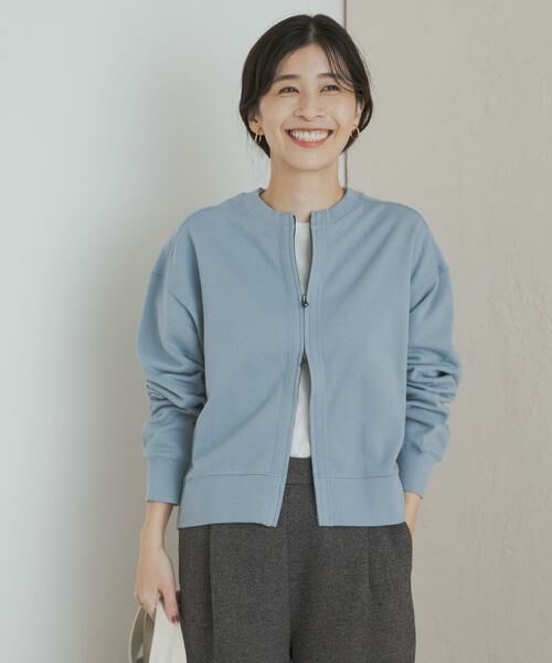 URBAN RESEARCH DOORS / アーバンリサーチ ドアーズ カーディガン・ボレロ | 『WEB/一部店舗限定カラー』コットンスウェットZIPカーディガン | 詳細12