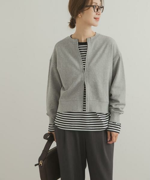 URBAN RESEARCH DOORS / アーバンリサーチ ドアーズ カーディガン・ボレロ | 『WEB/一部店舗限定カラー』コットンスウェットZIPカーディガン | 詳細23
