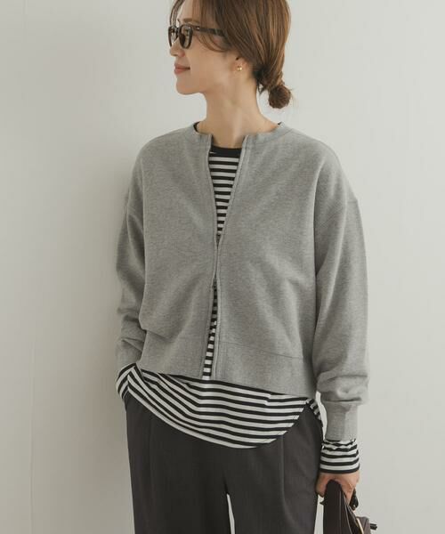 URBAN RESEARCH DOORS / アーバンリサーチ ドアーズ カーディガン・ボレロ | 『WEB/一部店舗限定カラー』コットンスウェットZIPカーディガン | 詳細24