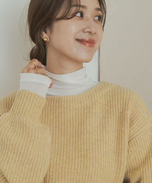 URBAN RESEARCH DOORS / アーバンリサーチ ドアーズ Tシャツ | カシミヤシルク混タートルネックカットソー | 詳細1