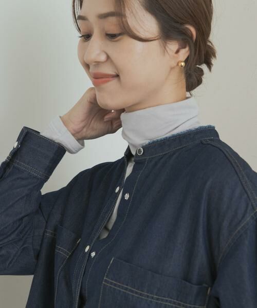 URBAN RESEARCH DOORS / アーバンリサーチ ドアーズ Tシャツ | カシミヤシルク混タートルネックカットソー | 詳細17