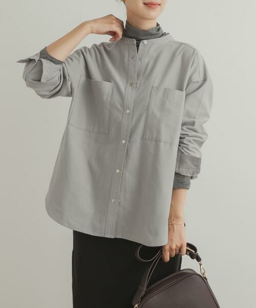 URBAN RESEARCH DOORS / アーバンリサーチ ドアーズ シャツ・ブラウス | 微起毛バンドカラーシャツ | 詳細4