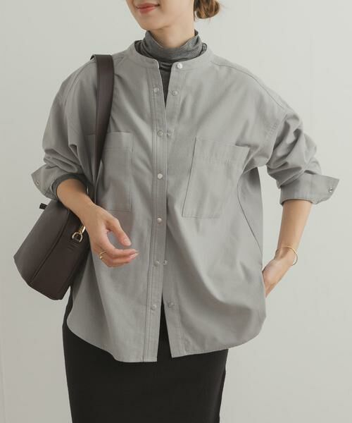 URBAN RESEARCH DOORS / アーバンリサーチ ドアーズ シャツ・ブラウス | 微起毛バンドカラーシャツ | 詳細5