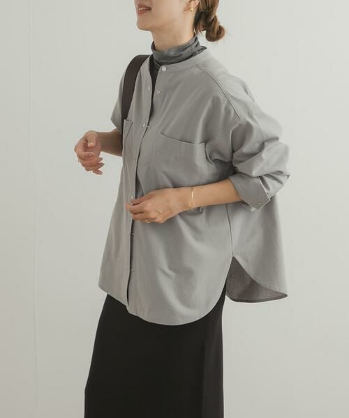 URBAN RESEARCH DOORS / アーバンリサーチ ドアーズ シャツ・ブラウス | 微起毛バンドカラーシャツ | 詳細6