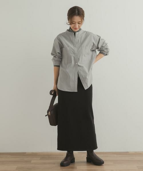 URBAN RESEARCH DOORS / アーバンリサーチ ドアーズ シャツ・ブラウス | 微起毛バンドカラーシャツ | 詳細7