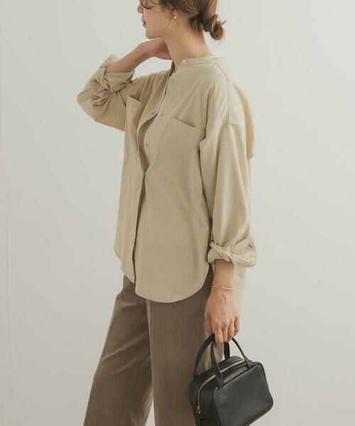 URBAN RESEARCH DOORS / アーバンリサーチ ドアーズ シャツ・ブラウス | 微起毛バンドカラーシャツ | 詳細10