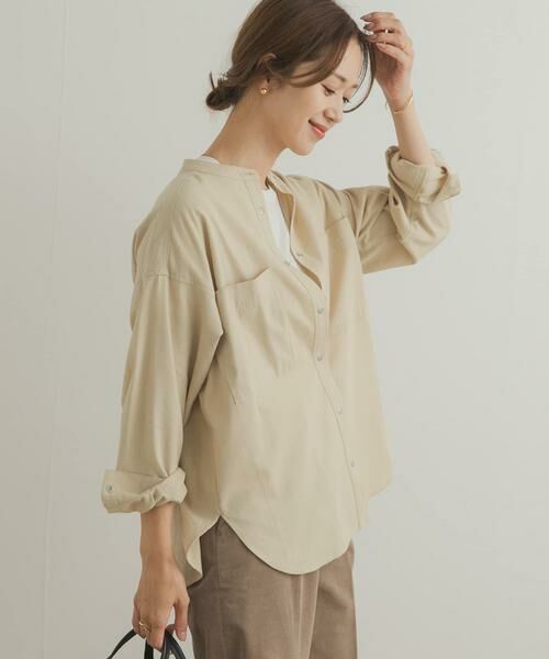 URBAN RESEARCH DOORS / アーバンリサーチ ドアーズ シャツ・ブラウス | 微起毛バンドカラーシャツ | 詳細13