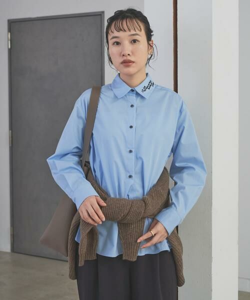 URBAN RESEARCH DOORS / アーバンリサーチ ドアーズ シャツ・ブラウス | 衿ロゴ刺繍カラーシャツ | 詳細6