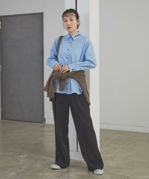 URBAN RESEARCH DOORS / アーバンリサーチ ドアーズ シャツ・ブラウス | 衿ロゴ刺繍カラーシャツ | 詳細7