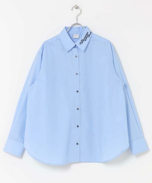 URBAN RESEARCH DOORS / アーバンリサーチ ドアーズ シャツ・ブラウス | 衿ロゴ刺繍カラーシャツ | 詳細8