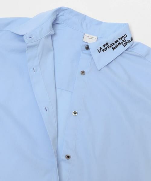 URBAN RESEARCH DOORS / アーバンリサーチ ドアーズ シャツ・ブラウス | 衿ロゴ刺繍カラーシャツ | 詳細9