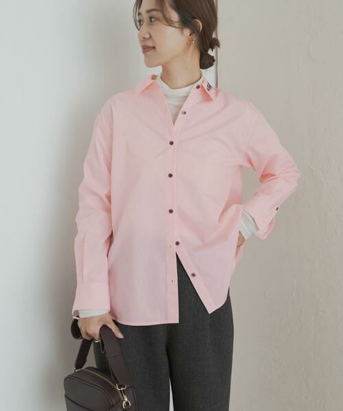 URBAN RESEARCH DOORS / アーバンリサーチ ドアーズ シャツ・ブラウス | 衿ロゴ刺繍カラーシャツ | 詳細16