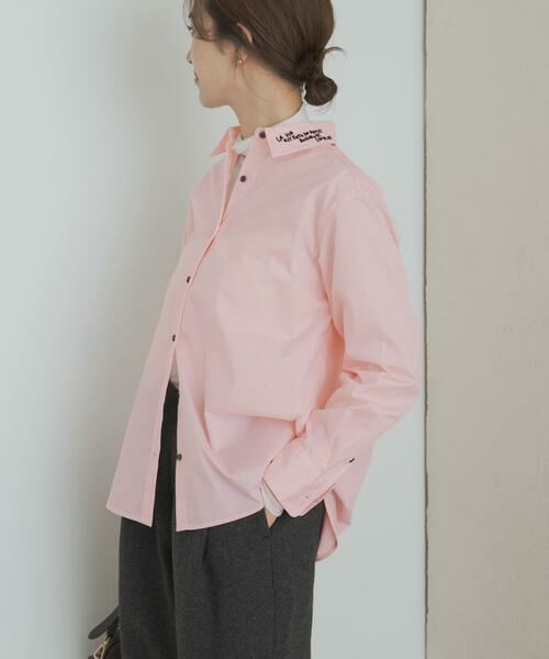 URBAN RESEARCH DOORS / アーバンリサーチ ドアーズ シャツ・ブラウス | 衿ロゴ刺繍カラーシャツ | 詳細19