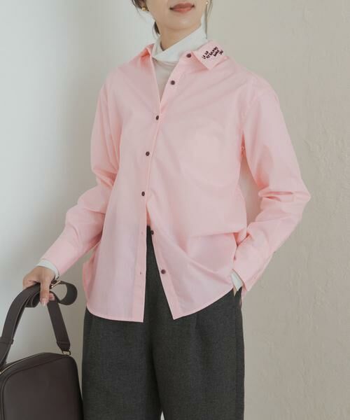 URBAN RESEARCH DOORS / アーバンリサーチ ドアーズ シャツ・ブラウス | 衿ロゴ刺繍カラーシャツ | 詳細20