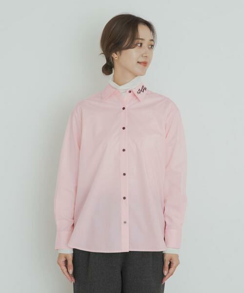 URBAN RESEARCH DOORS / アーバンリサーチ ドアーズ シャツ・ブラウス | 衿ロゴ刺繍カラーシャツ | 詳細22