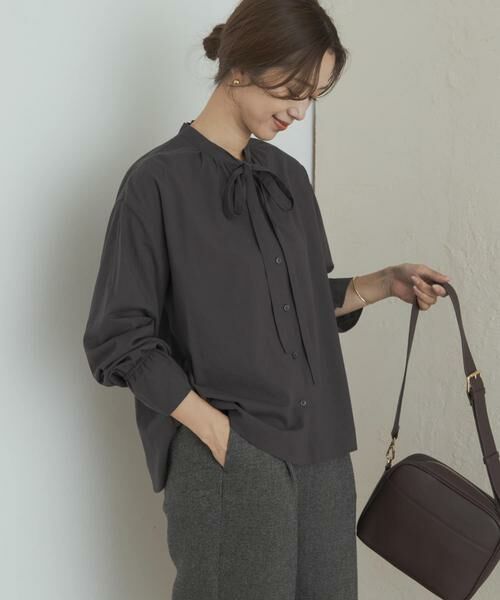 URBAN RESEARCH DOORS / アーバンリサーチ ドアーズ シャツ・ブラウス | コットンレーヨンリボンブラウス | 詳細12