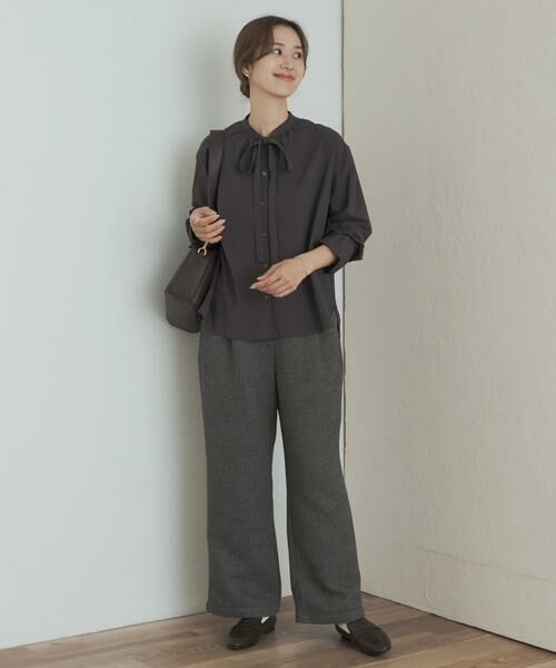 URBAN RESEARCH DOORS / アーバンリサーチ ドアーズ シャツ・ブラウス | コットンレーヨンリボンブラウス | 詳細16