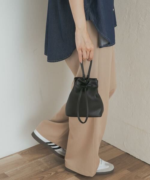 URBAN RESEARCH DOORS / アーバンリサーチ ドアーズ ショルダーバッグ | 2WAYシボ巾着ショルダーバッグ | 詳細10