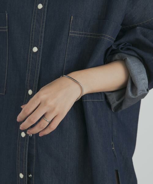 URBAN RESEARCH DOORS/アーバンリサーチ ドアーズ ウェーブバングル シルバー one URBAN RESEARCH DOORS/アーバンリサーチ ドアーズ ウェーブバングル シルバー one