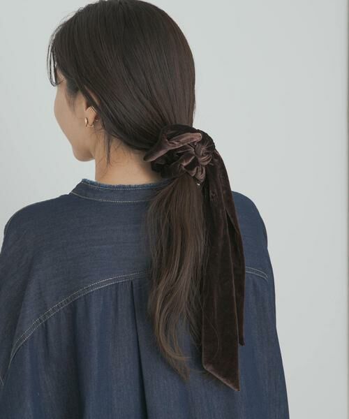 URBAN RESEARCH DOORS / アーバンリサーチ ドアーズ ヘアゴム・シュシュ | ベロアリボンシュシュ | 詳細3