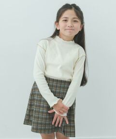 URBAN RESEARCH DOORS / アーバンリサーチ ドアーズ トップス | 『WEB/一部店舗限定サイズ』メローフリルリブハイネックTシャツ(KIDS)