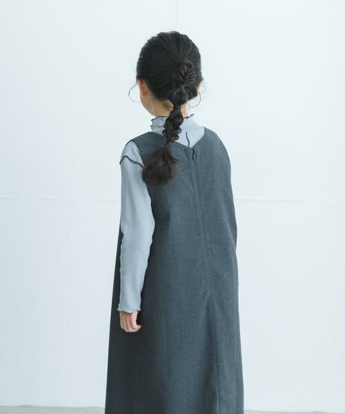 URBAN RESEARCH DOORS / アーバンリサーチ ドアーズ トップス | 『WEB/一部店舗限定サイズ』メローフリルリブハイネックTシャツ(KIDS) | 詳細3