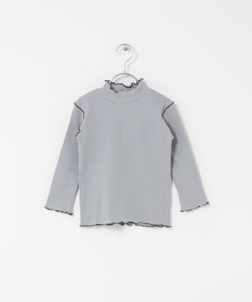 URBAN RESEARCH DOORS / アーバンリサーチ ドアーズ トップス | 『WEB/一部店舗限定サイズ』メローフリルリブハイネックTシャツ(KIDS) | 詳細4