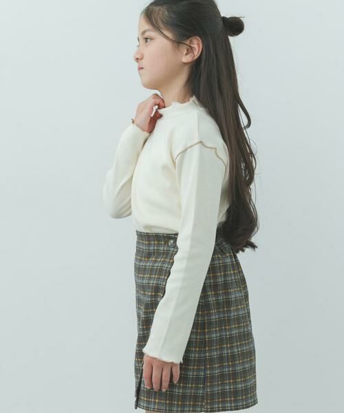 URBAN RESEARCH DOORS / アーバンリサーチ ドアーズ トップス | 『WEB/一部店舗限定サイズ』メローフリルリブハイネックTシャツ(KIDS) | 詳細12