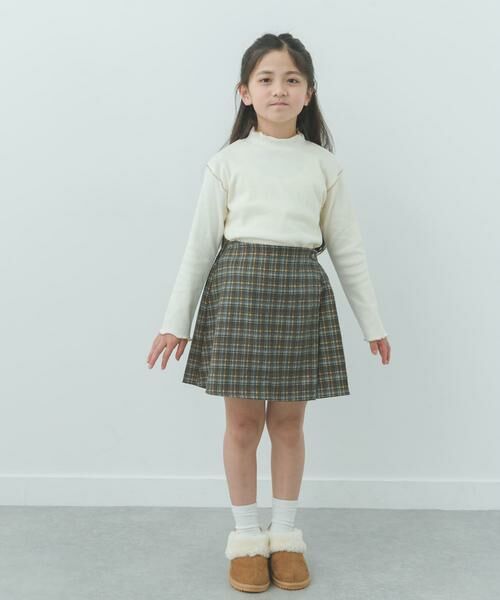 URBAN RESEARCH DOORS / アーバンリサーチ ドアーズ トップス | 『WEB/一部店舗限定サイズ』メローフリルリブハイネックTシャツ(KIDS) | 詳細13