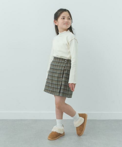 URBAN RESEARCH DOORS / アーバンリサーチ ドアーズ トップス | 『WEB/一部店舗限定サイズ』メローフリルリブハイネックTシャツ(KIDS) | 詳細14