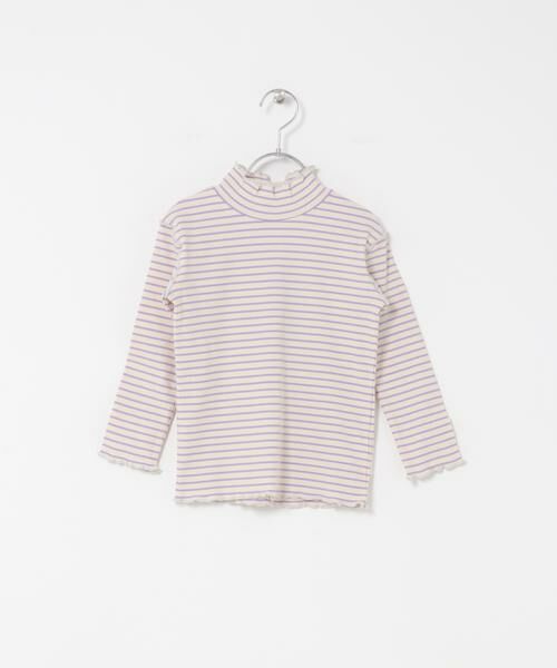 URBAN RESEARCH DOORS / アーバンリサーチ ドアーズ トップス | 『WEB/一部店舗限定サイズ』ボーダーフリルリブハイネック(KIDS) | 詳細6