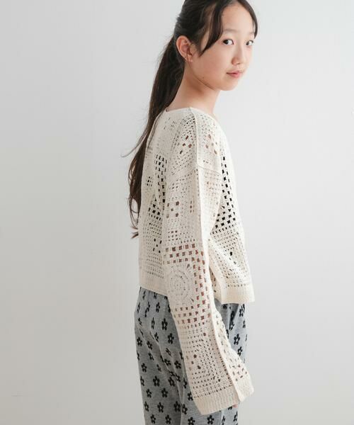 URBAN RESEARCH DOORS / アーバンリサーチ ドアーズ カーディガン・ボレロ | 『WEB/一部店舗限定サイズ』2WAYクロシェカーディガン(KIDS) | 詳細2