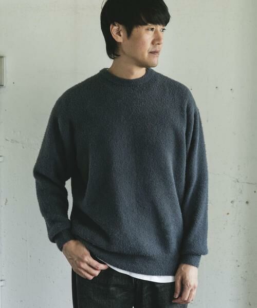 URBAN RESEARCH DOORS / アーバンリサーチ ドアーズ ニット・セーター | メランジシャギー クルーネックニット | 詳細1