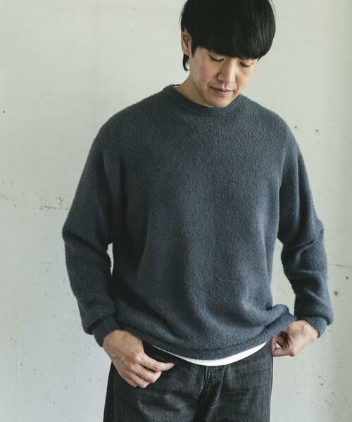 URBAN RESEARCH DOORS / アーバンリサーチ ドアーズ ニット・セーター | メランジシャギー クルーネックニット | 詳細2