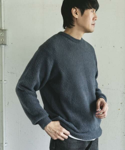 URBAN RESEARCH DOORS / アーバンリサーチ ドアーズ ニット・セーター | メランジシャギー クルーネックニット | 詳細3